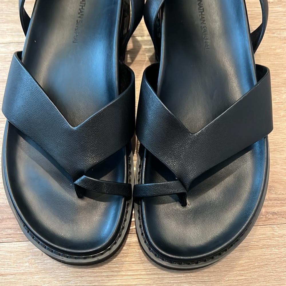 JONATHAN SIMKHAI Talie Toe Platform Leather Thong Sandals Shoes EU 38/US 8 - Picture 13 of 13